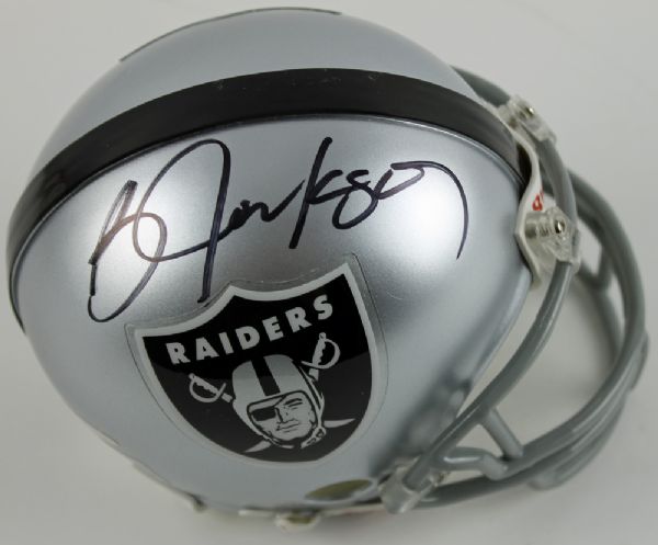 Bo Jackson Signed LA Raiders Mini Helmet (TriStar)