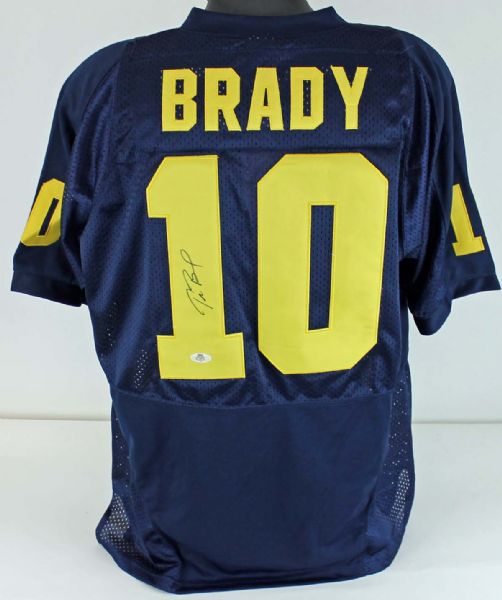 Tom Brady Signed Michigan College Model Jersey