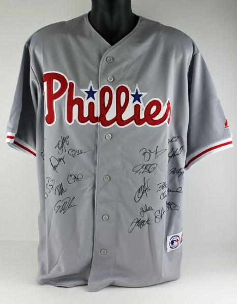 2008 Philadelphia Phillies (World Champs) Team Signed Jersey (25 Sigs)