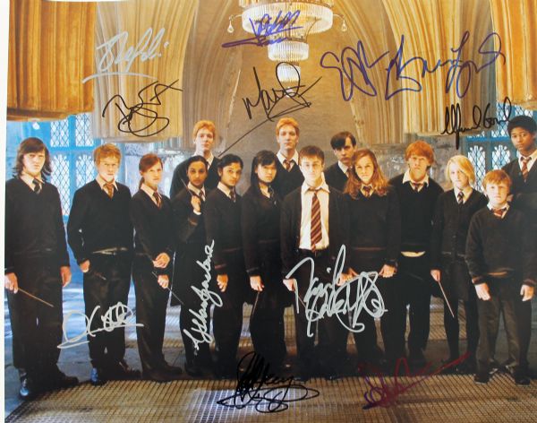 Harry Potter Cast Signed 11" x 14" Color Photo (12 Sigs)
