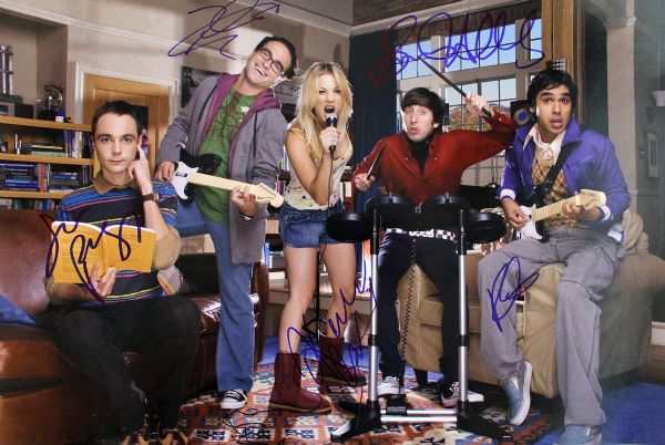 "Big Bang Theory" Cast Signed 11" x 17" Color Photo (5 Sigs)