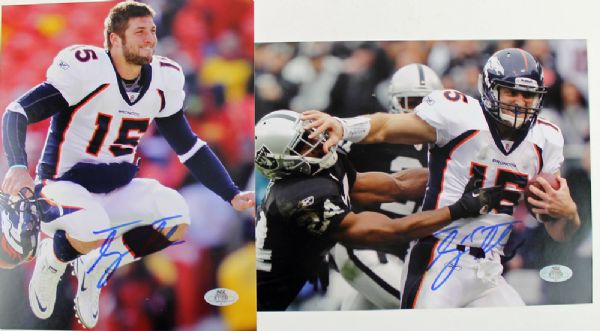 Tim Tebow: Lot of Two (2) Signed 8x10 Color Photos