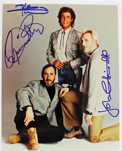 The Who Group Signed 8" x 10" Color Photo (3 Sigs)(Epperson/REAL Pre-Certified)