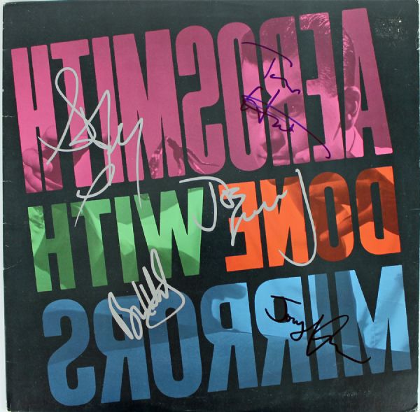 Aerosmith Group Signed Album: "Done With Mirrors" (JSA)