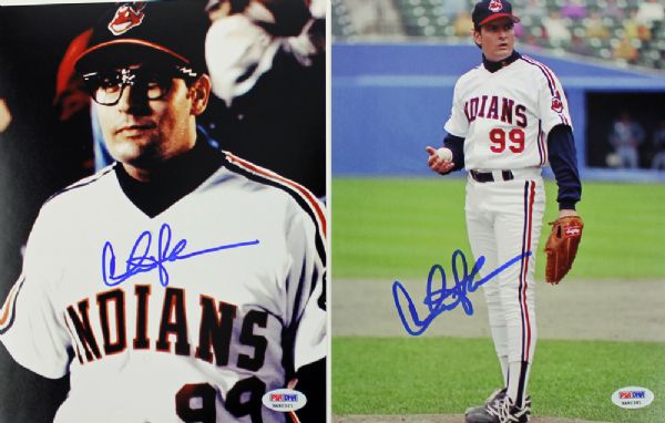 Charlie Sheen: Lot of Two Signed 8x10 Photos from "Major League" (PSA/DNA)