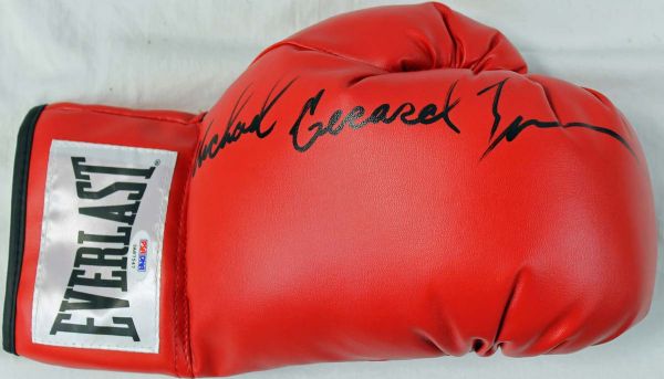 Mike Tyson Signed Everlast Boxing Glove with Rare "Michael Gerard Tyson" Auto (PSA/DNA)
