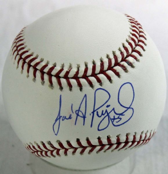 Albert Pujols Signed OML Baseball with RARE "Jose A. Pujols" Signature! (MLB Hologram)