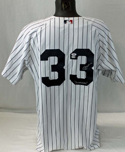 Nick Swisher Signed NY Yankees Pro Model Jersey w/"Swishalicious" Insc. (MLB & PSA/DNA)