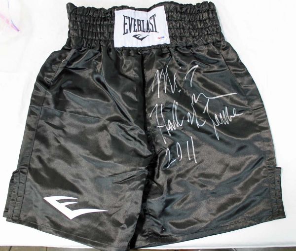 Mike Tyson Signed Everlast Trunks with "Hall of Fame 2011" Inscription (PSA/DNA)