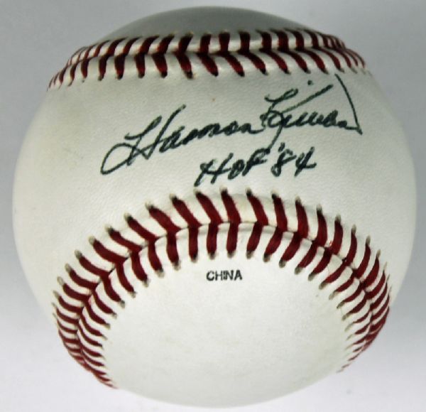 Harmon Killebrew Signed Official League Baseball with "HOF 84" Inscription