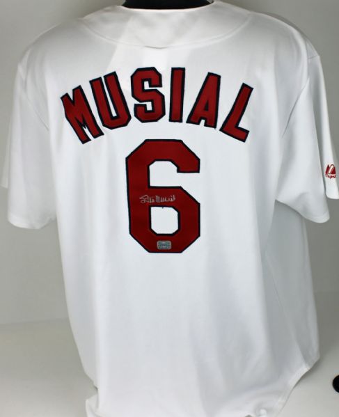 Stan Musial Signed Cardinals Majestic Pro Model Jersey