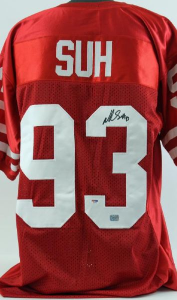 NEBRASKA NDAMUKONG SUH AUTHENTIC SIGNED JERSEY