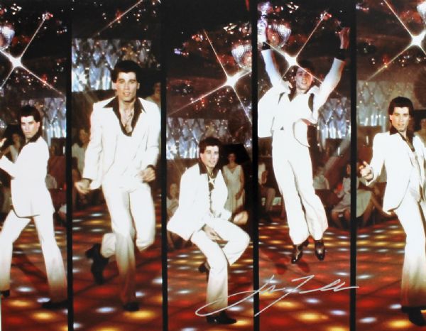 John Travolta Signed 11" x 14" Color Photo from "Saturday Night Fever"
