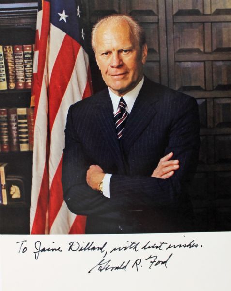 Gerald Ford Signed & Inscribed 8" x 10" Color Photo