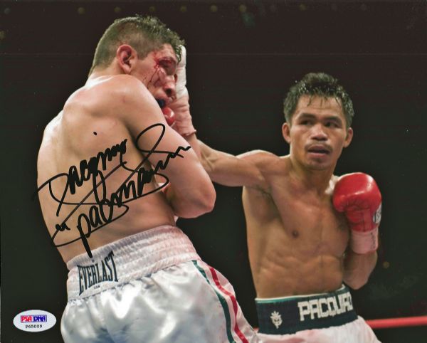 Manny Pacquiao Signed 8" x 10" Color Photo (D)(PSA/DNA)