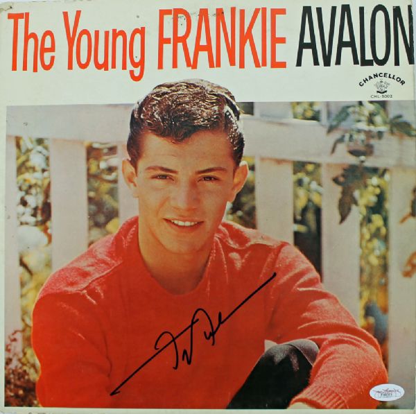 Frankie Avalon Signed Vintage Album - "The Young Frankie Avalon" (JSA)