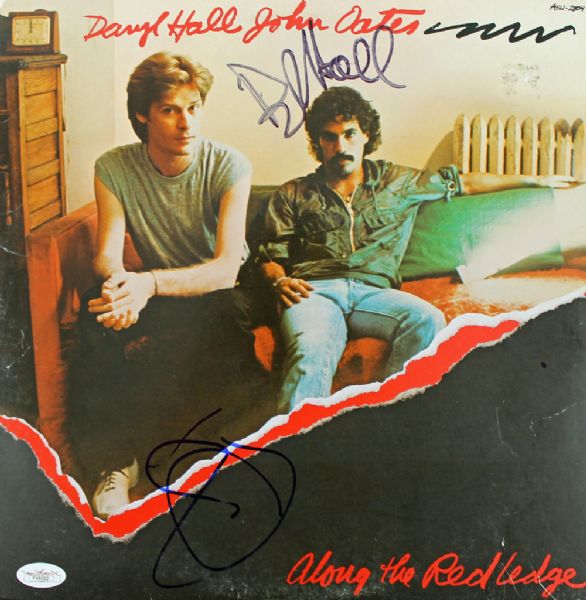 Daryl Hall & John Oates Dual Signed Album - "Along the Red Ledge" (JSA)