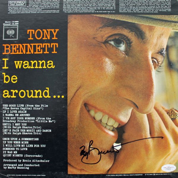 Tony Bennett Signed Record Album - "I Wanna be Around…" (JSA)