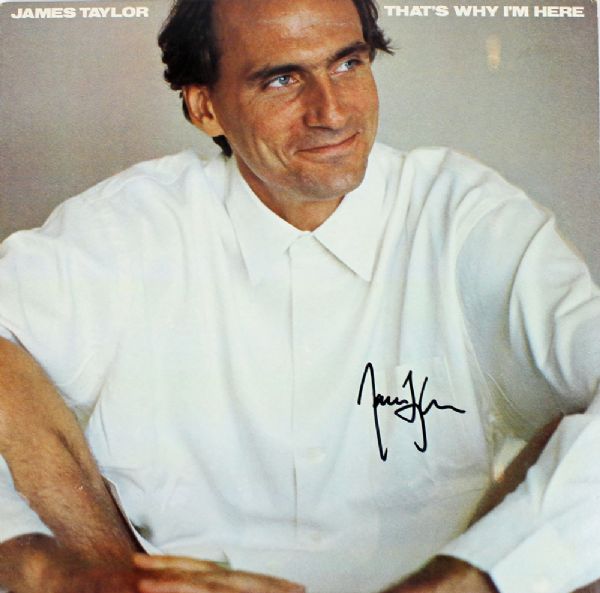 James Taylor Signed Record Album - "Thats Why Im Here"
