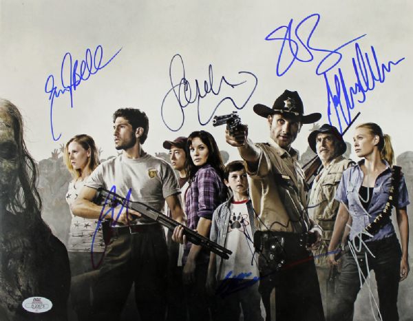 The Walking Dead Cast Signed 11" x 14" Color Photo (8 Sigs)