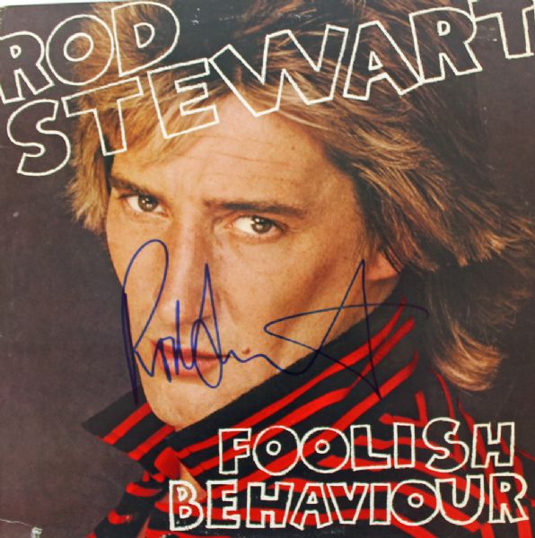 Rod Stewart Signed Record Album - "Foolish Behaviour"