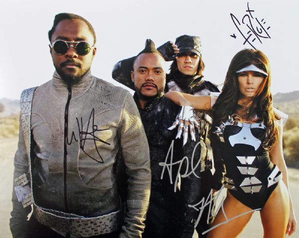 Black Eyed Peas Group Signed 11"x14" Color Photo