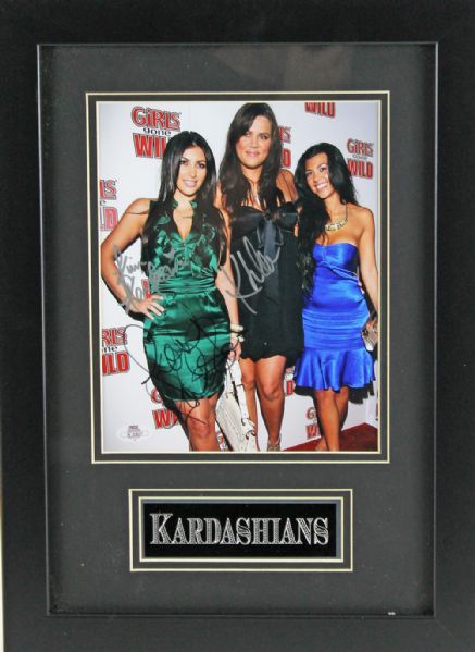 The Kardashians - Kim, Khloe & Kourtney Signed 8x10 Photo in Custom Framed Display 