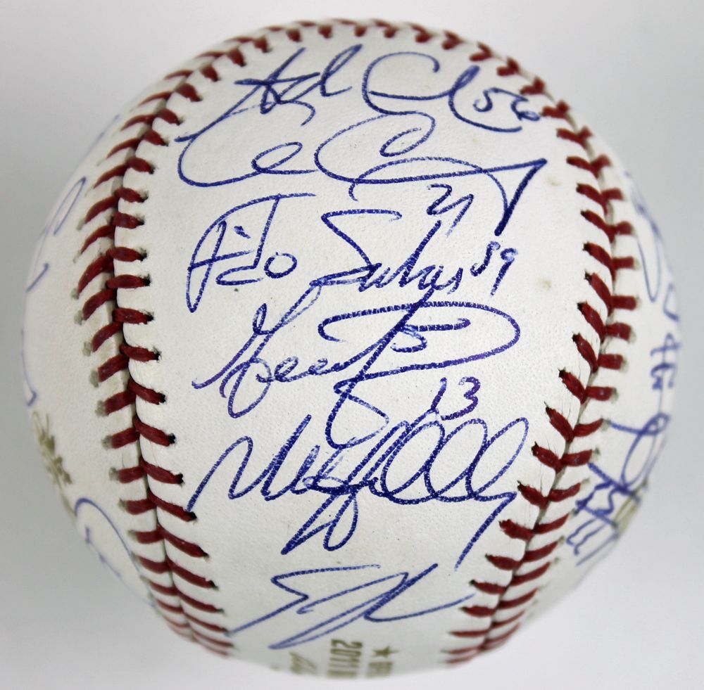 Lance Berkman Autographed 2011 World Series Game 6 8x10 Photo