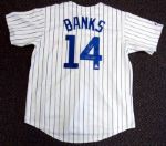 Ernie Banks Signed Chicago Cubs Jersey with "512 HRs" Inscription (PSA/DNA)