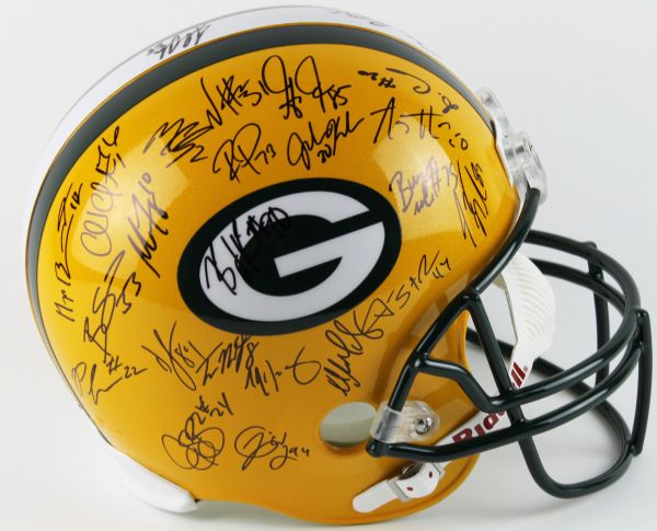 2011 Green Bay Packers Team Signed Full Sized Helmet (35+ Sigs)