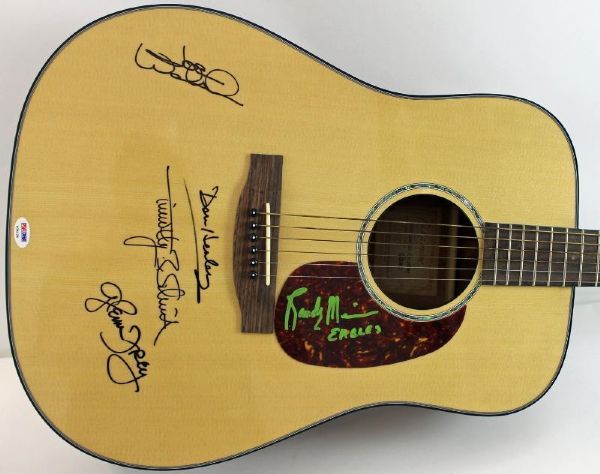 The Eagles Rare Group Signed Takamine Acoustic Guitar (5 Sigs)(PSA/DNA)
