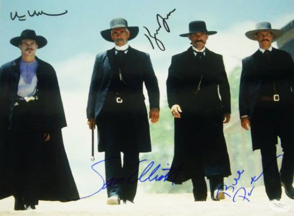 "Tombstone" Cast Signed 11" x 14" Color Photo w/Russell, Kilmer, Paxton & Elliott (JSA)