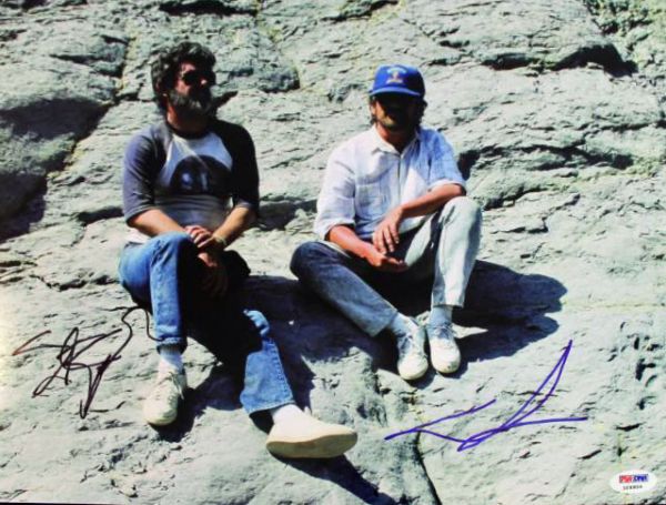Directing Legends: Steven Spielberg & George Lucas Signed 11" x 14" Color Photo (PSA/DNA)