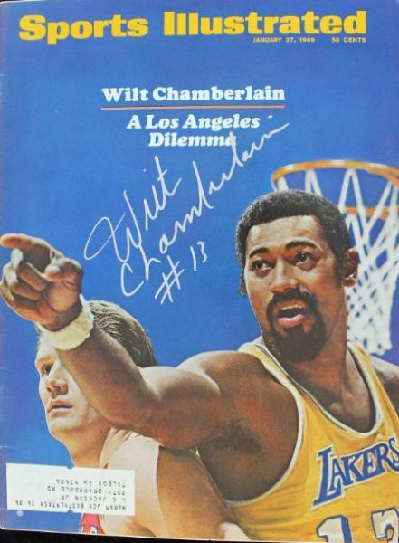 Wilt Chamberlain Superb Signed January 1969 Sports Illustrated (PSA/DNA)