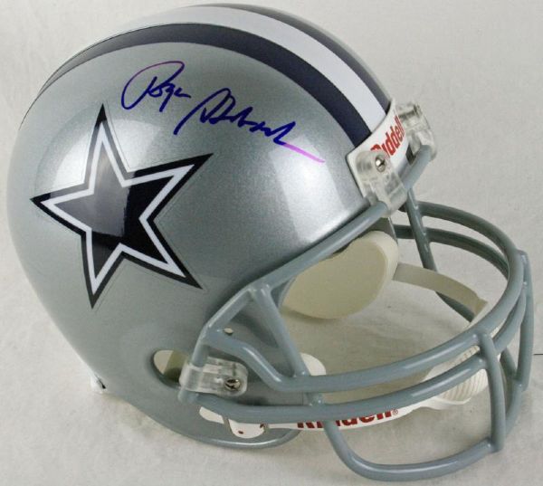 Roger Staubach Signed Cowboys Full Sized Helmet (JSA)