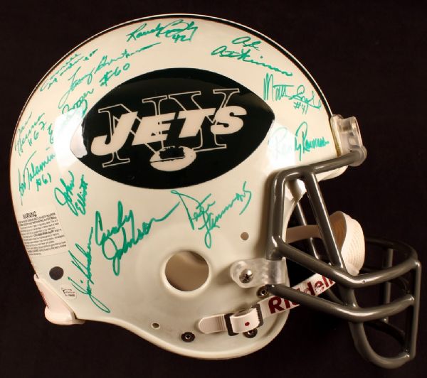 1969 NY Jets (Super Bowl Champs!) Team Signed PROLINE Full Size Helmet (Steiner & OA Holos)