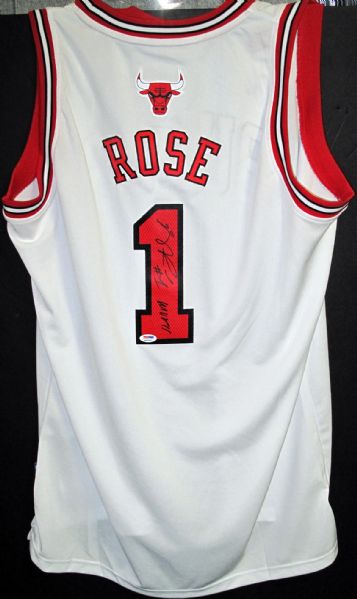 Derrick Rose Signed Chicago Bulls Pro Model Jersey w/"MVP 11" Insc. (PSA/DNA)
