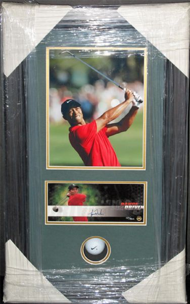 Tiger Woods Signed Limited Edition Display with Practice Used Golf Ball (UDA)