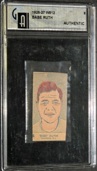 1926-27 W512 Babe Ruth GAI Graded AUTHENTIC