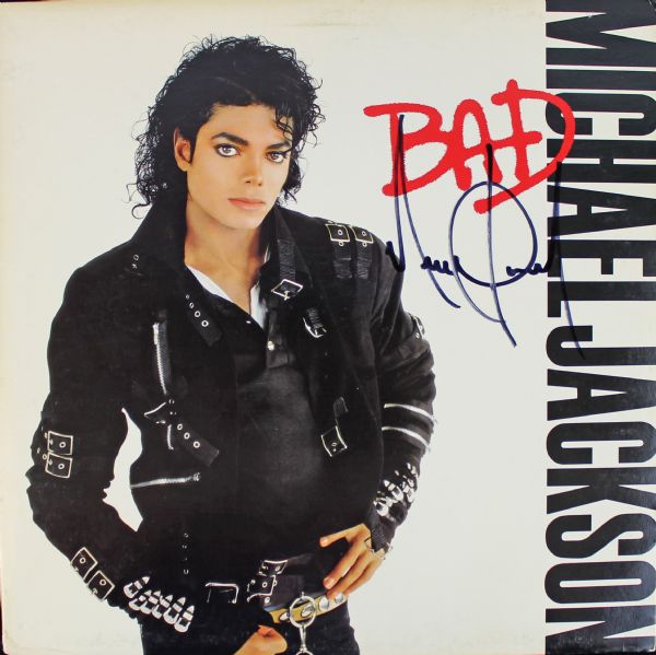 Michael Jackson Signed Album: "Bad" (Epperson/REAL)