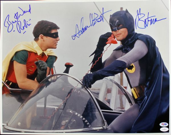 Batman: Adam West & Burt Ward Dual Signed 16" x 20" Color Photo (JSA & PSA/DNA)