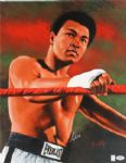 Muhammad Ali Signed Original Ron Wolf Acrylic Painting on Canvas (PSA/DNA & MAE Certified)