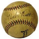 Babe Ruth Signed Baseball (PSA/DNA)