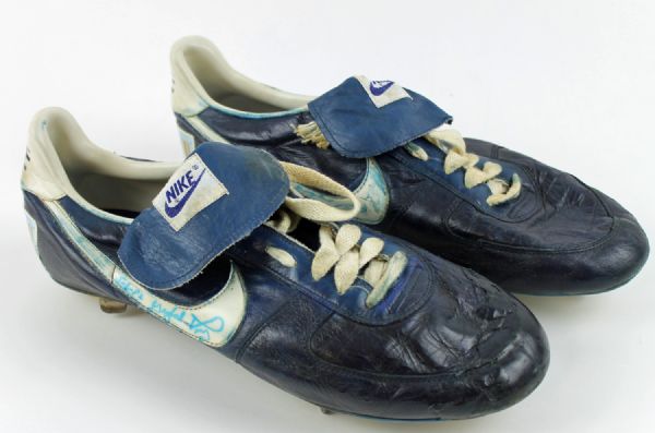 1982 Gaylord Perry Signed & Game Worn Baseball Cleats (300 Win Season) w/Handwritten LOA from Perry! (PSA/DNA)