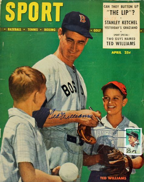 Ted Williams Signed April 1948 Sport Magazine (PSA/DNA)