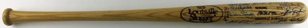 HOF Greats Signed Roberto Clemente LS Bat with Drysdale, Yaz, Stargell, etc (17 Sigs)