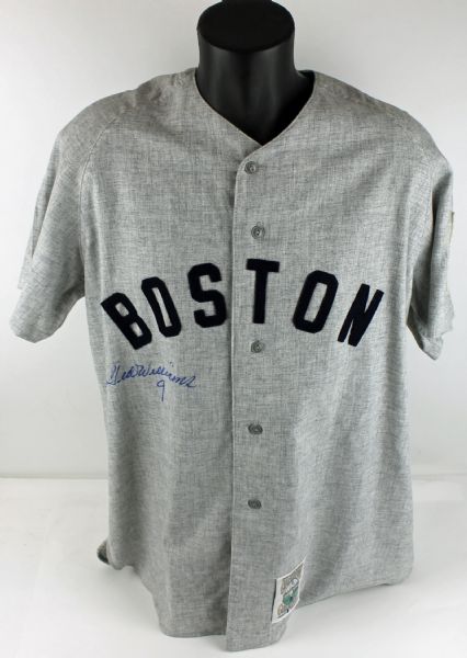 Ted Williams Signed Boston Red Sox Mitchell & Ness Flannel Jersey with "#9" Inscription (JSA)