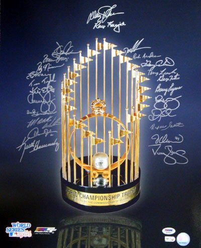 1986 NY Mets Team Signed 16" x 20" Color Photo w/Carter, Strawberry, etc. (24 Sigs)(PSA/DNA)