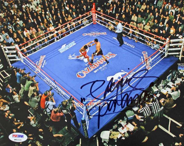 Manny Pacquiao: Lot of Five (5) Signed 8" x 10" Color Photos (PSA/DNA)