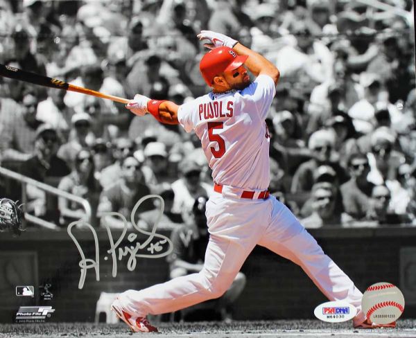 Albert Pujols: Lot of Two (2) Signed 8" x 10" Color Photos (PSA/DNA)